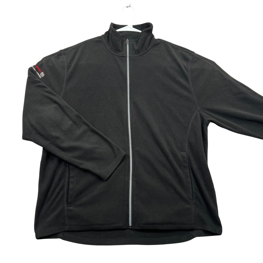 Port Authority Fleece Jacket Mens XL Black GMC General Motors Full Zip Mock Neck
